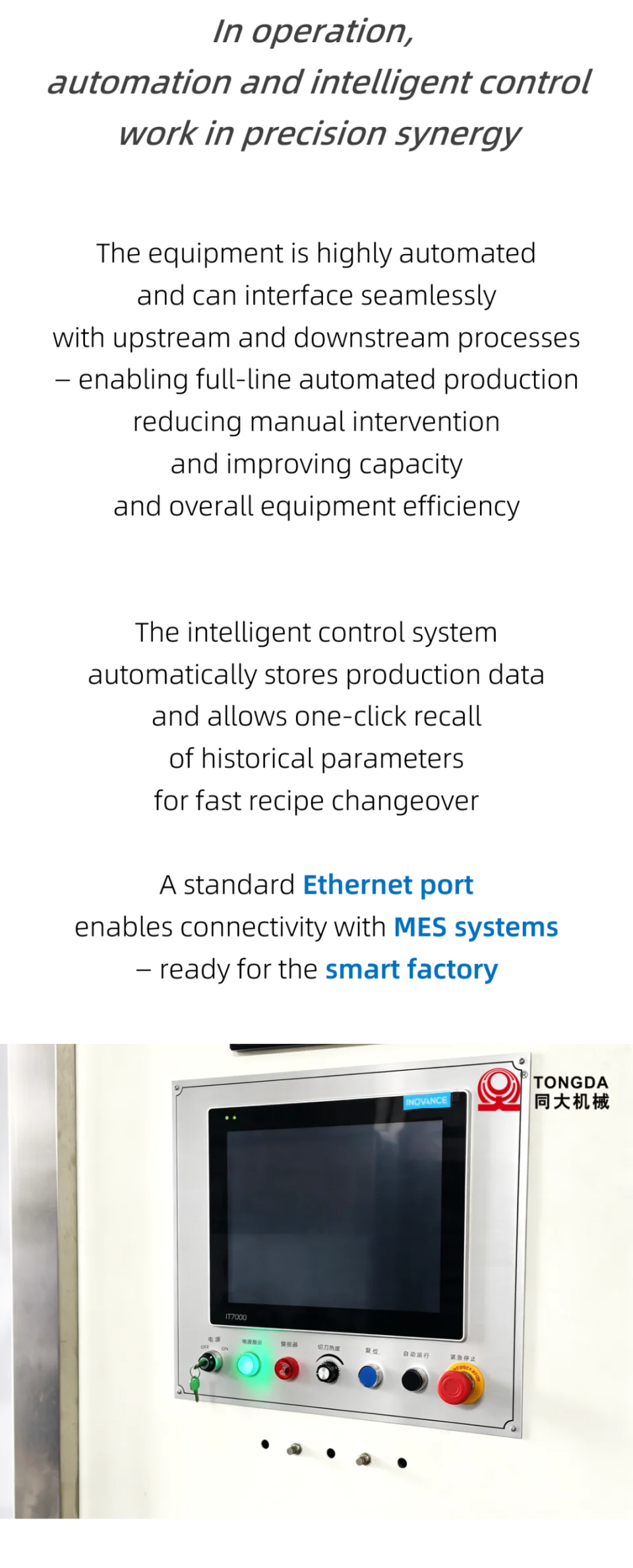 Automated smart control for ice pack blow molding production